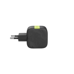 InstantCharger 30W 2 USB - Black - Compact USB-C and USB-A PD charger - Right