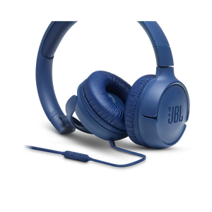 JBL Tune 500 - Blue - Wired on-ear headphones - Detailshot 3