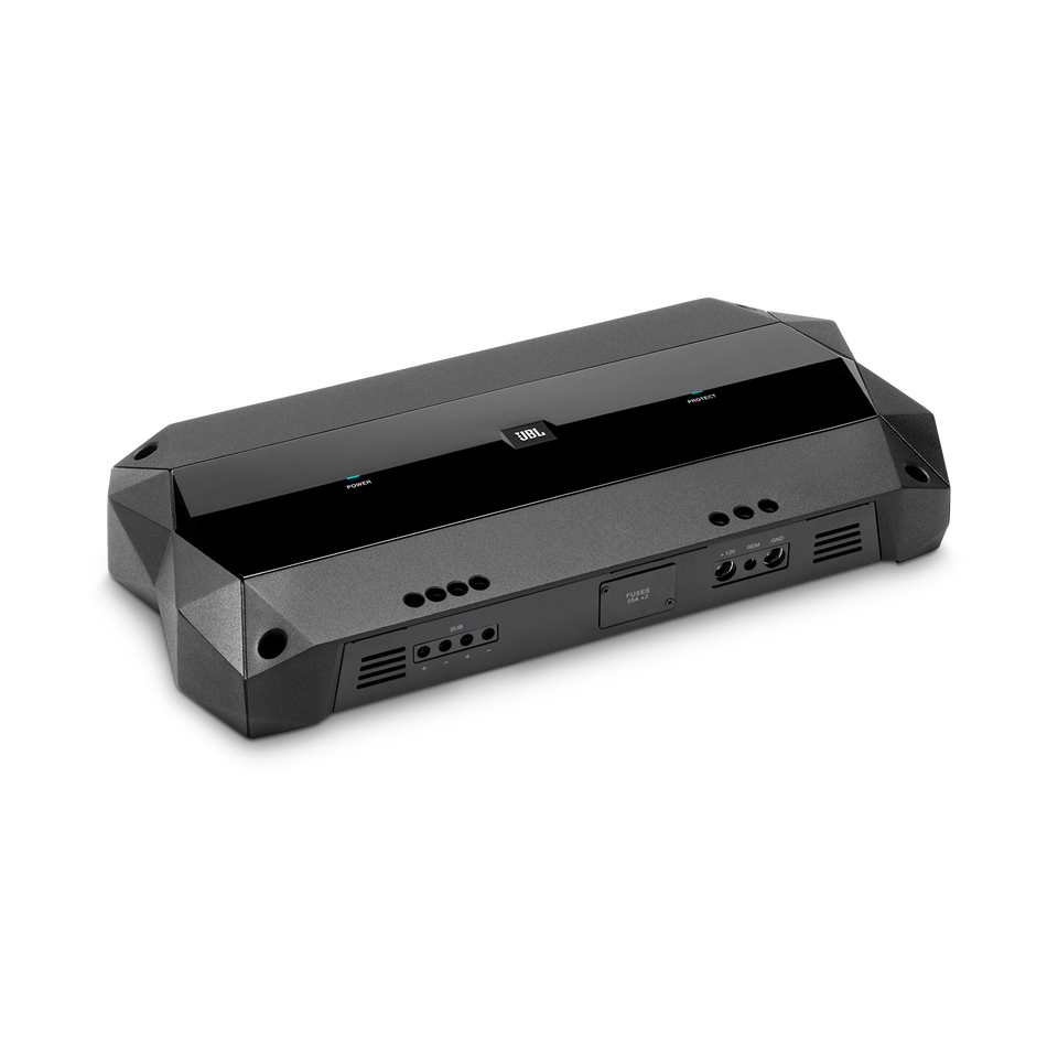 JBL CLUB 1KW Amps - Black - 1000W mono subwoofer amplifier with wired remote control bass level control - Hero