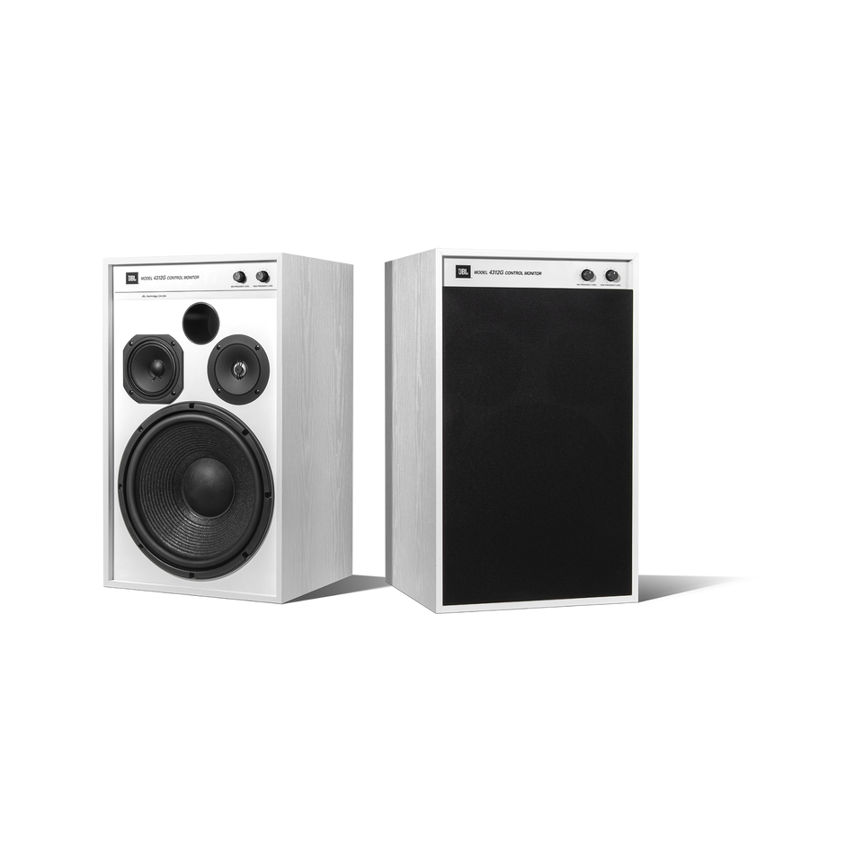 JBL 4312G - White - 12-inch (300mm) 3-way Studio Monitor Bookshelf Loudspeaker - Hero