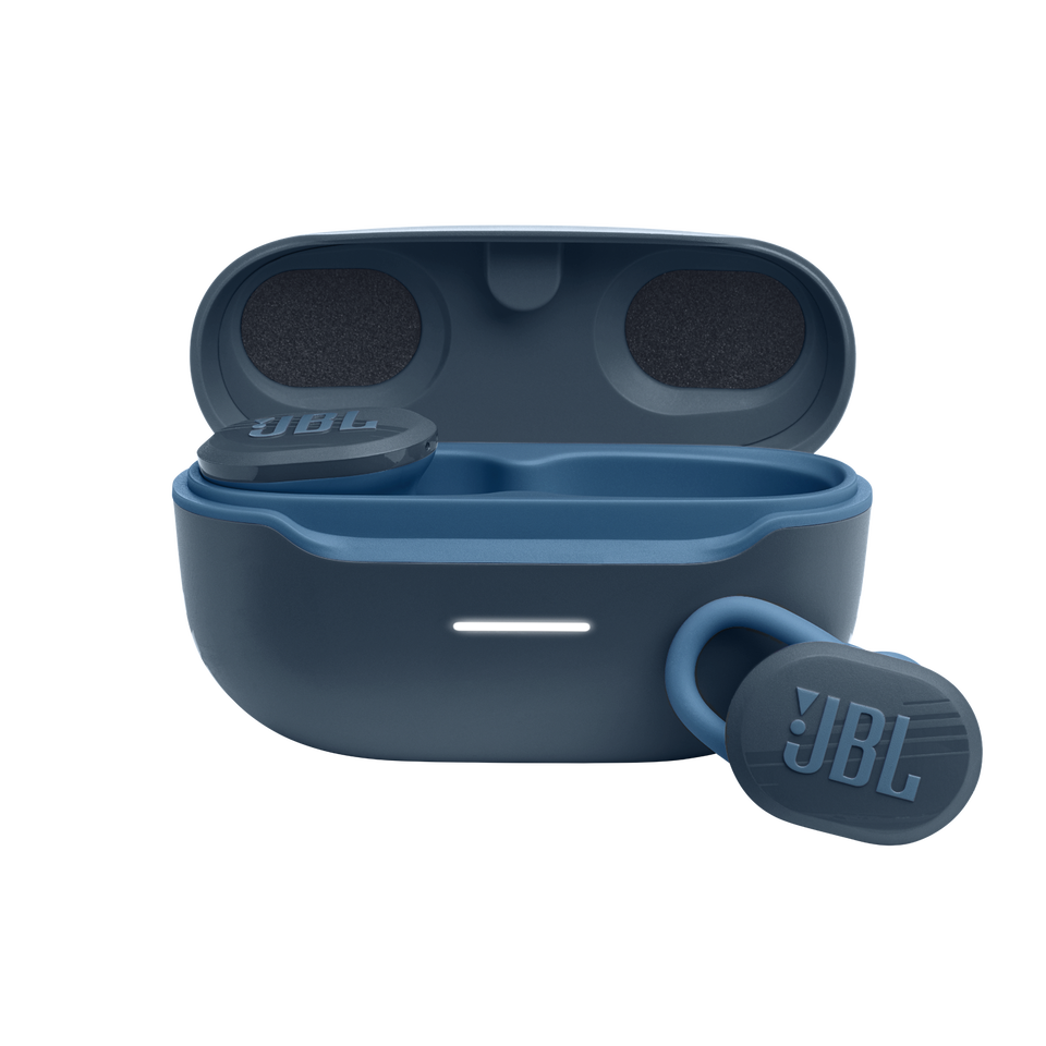 JBL Endurance Race TWS - Blue - Waterproof true wireless active sport earbuds - Hero