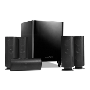 HKTS 60 - Black - Luxury 5.1-channel Home Theater Speaker System - Hero
