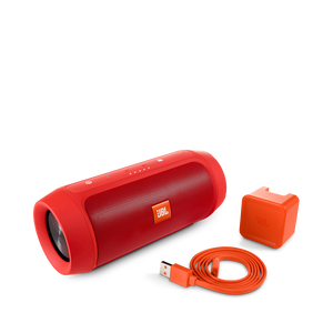 JBL Charge 2+ - Red - Splashproof Bluetooth Speaker with Powerful Bass - Detailshot 6