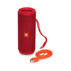 JBL Flip 4 - Red - A full-featured waterproof portable Bluetooth speaker with surprisingly powerful sound. - Detailshot 1
