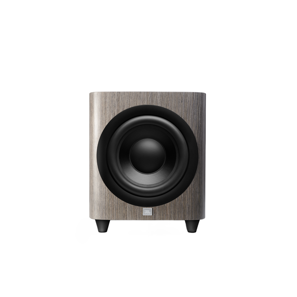 HDI-1200P - Grey Oak - 12-inch (300mm) 1000W Powered Subwoofer - Hero