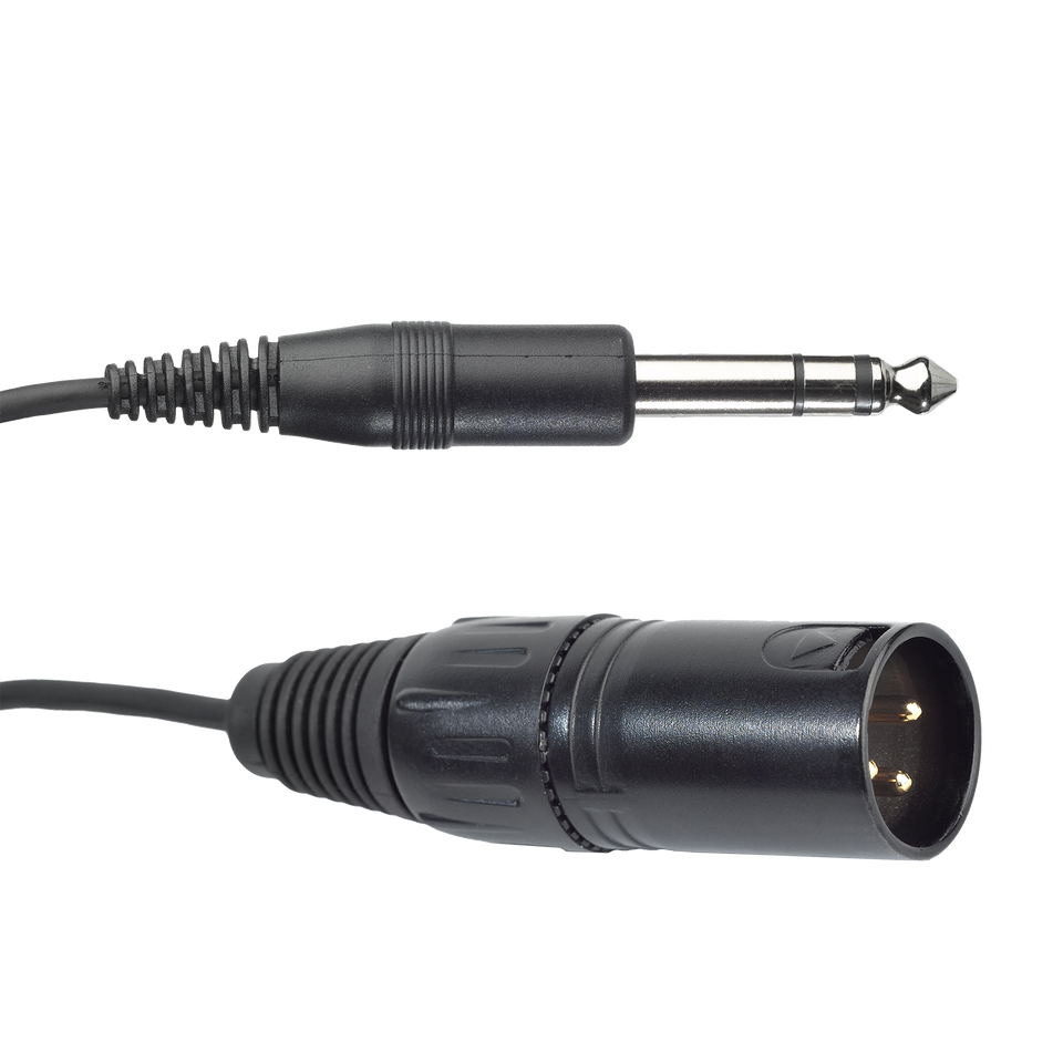 MK HS Studio D - Black - Detachable cable for AKG HSD Headsets with 6.3mm (1/4") stereo jack - Hero
