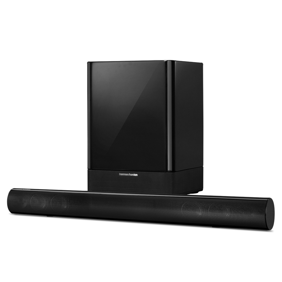 JBL SB 16 - Black - Powerful Soundbar with Powered Wireless Subwoofer - Hero