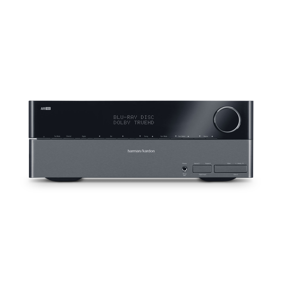 AVR 1600 - Black - Audio/Video Receiver With Dolby TrueHD & DTS-HD Master Audio & HDMI Switching (50 watts x 7) - Hero