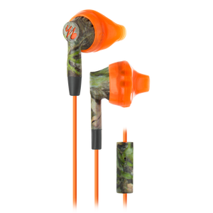 Inspire® 300 Mossy Oak - Orange - In-the-ear, sport earphones feature TwistLock® Technology - Hero