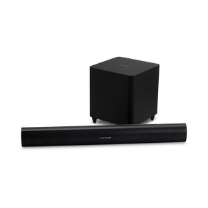 JBL SB 26 - Black - Advanced Soundbar with Bluetooth® and powered wireless subwoofer - Left