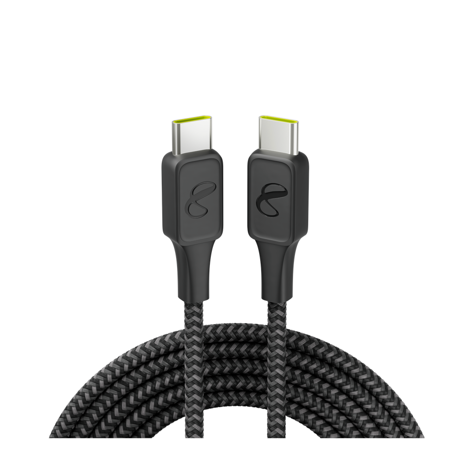 InstantConnect USB-C to USB-C - Black - 100W PD ultra-fast charging cable for USB-C device - Hero