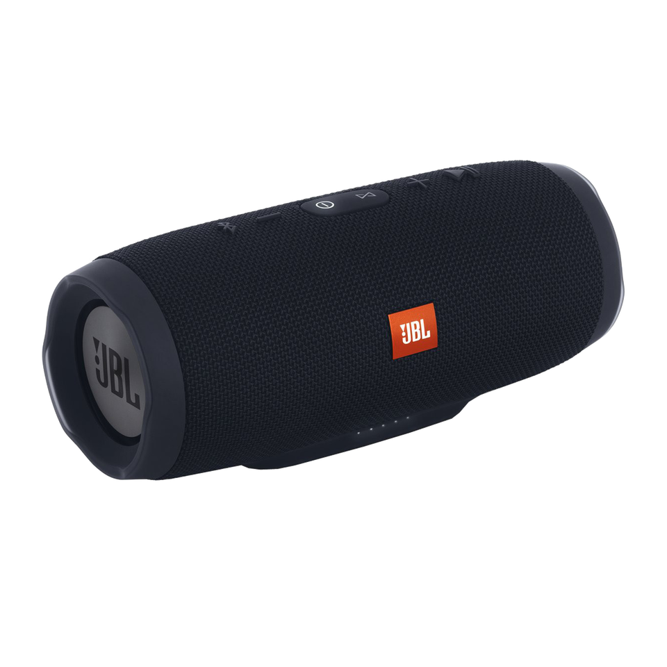 JBL Charge 3 Stealth Edition - Black - Full-featured waterproof portable speaker with high-capacity battery to charge your devices - Hero