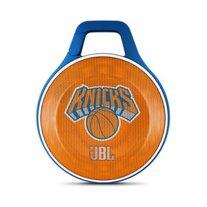 JBL Clip NBA Edition - Knicks - Orange - Ultra-portable Bluetooth speaker with integrated carabiner - Hero