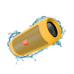 JBL Charge 2+ - Yellow - Splashproof Bluetooth Speaker with Powerful Bass - Hero