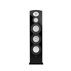 F328Be - Black Gloss - 3-Way Triple 8" Floorstanding Loudspeaker - Front