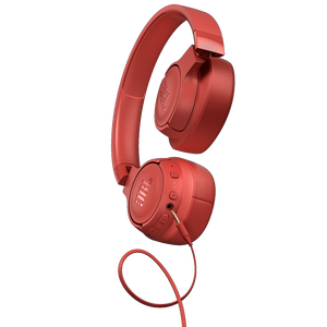 JBL Tune 750BTNC - Coral Orange - Wireless Over-Ear ANC Headphones - Detailshot 7