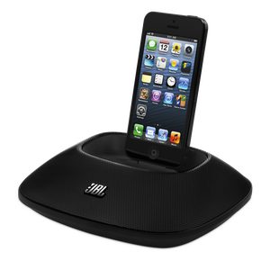 JBL OnBeat Micro - Black - High-performance AirPlay wireless loudspeaker docking station for iOS devices - Hero