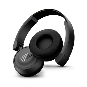 JBL T450BT - Black - Wireless on-ear headphones - Detailshot 1