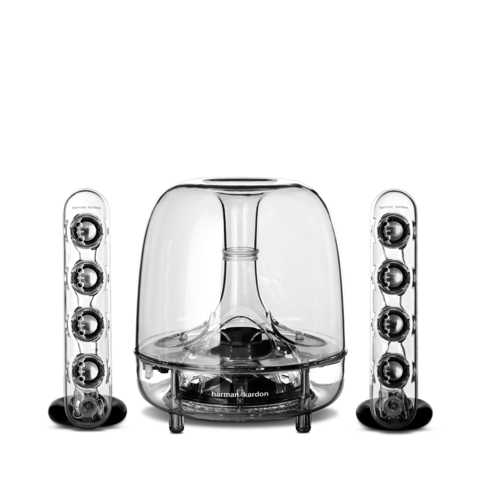 SoundSticks III - Clear - Three-piece, 2.1-channel multimedia sound system - Hero