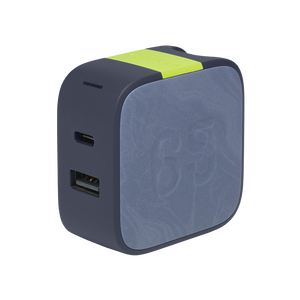 InstantCharger 65W 2 USB - Blue - Powerful USB-C and USB-A GaN PD charger - Detailshot 3