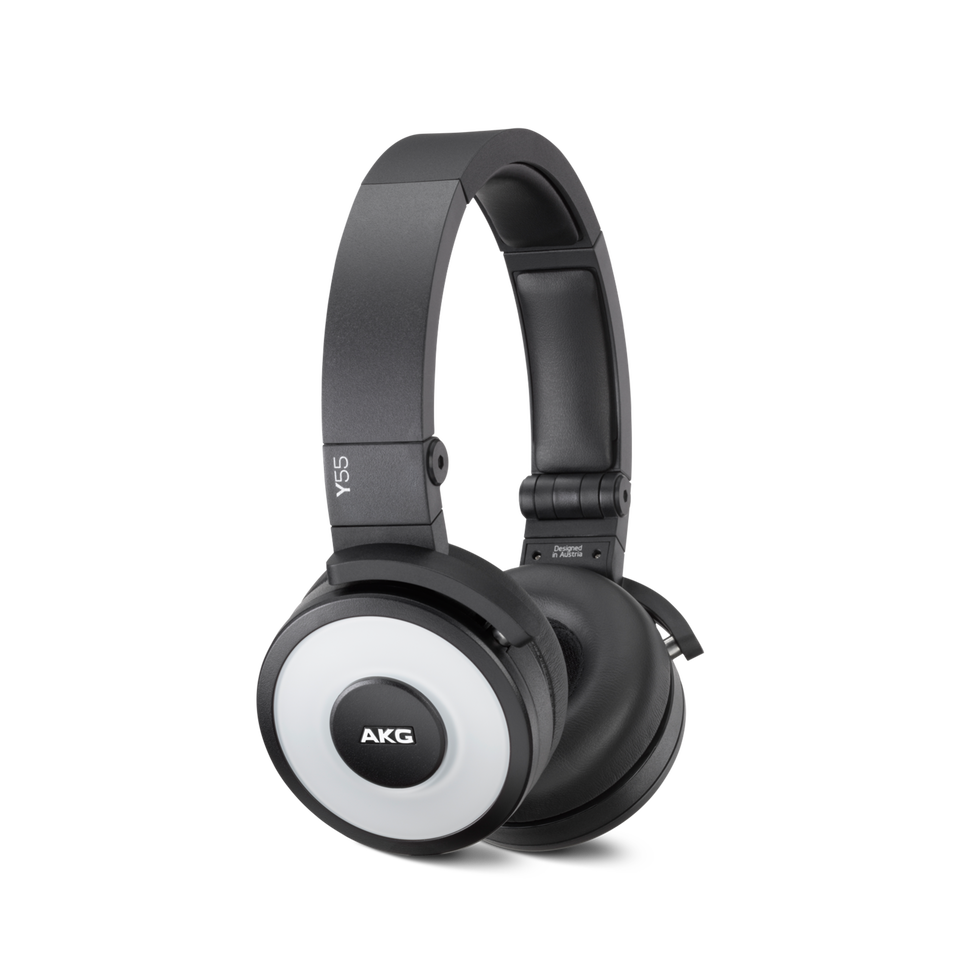 Y55 - White - High-performance DJ headphones with in-line microphone and remote - Hero