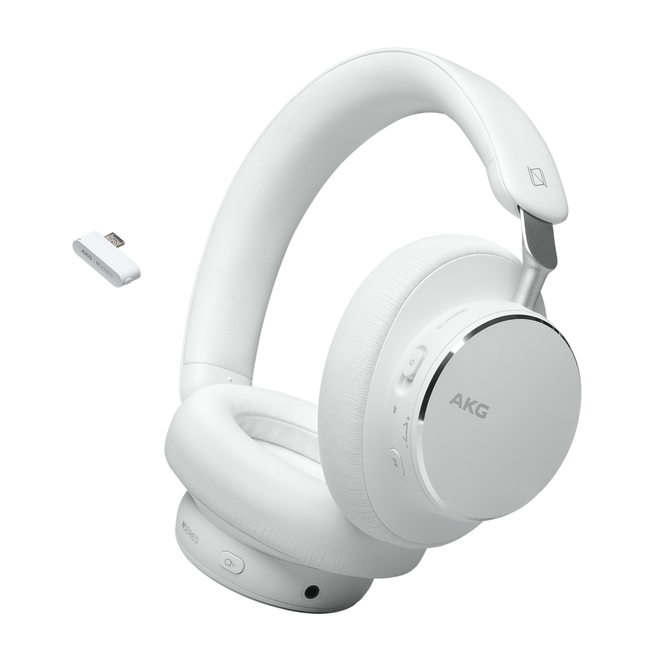 AKG N9 Hybrid - White - Wireless over-ear noise cancelling headphones - Hero
