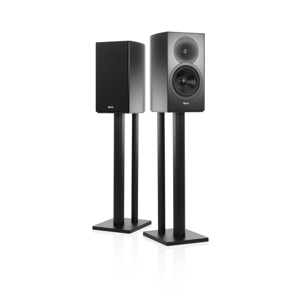 Revel M16 Stand - Black - Optional Floor Pedestal for M16 - Hero