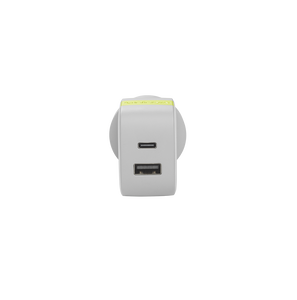 InstantCharger 30W 2 USB - White - Compact USB-C and USB-A PD charger - Back