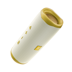JBL Flip 5 Tomorrowland Edition - Gold/White - Portable Waterproof Speaker - Front