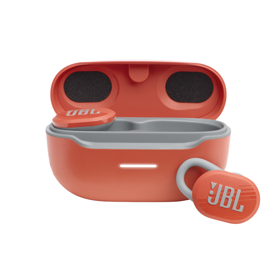 JBL Endurance Race TWS - Coral - Waterproof true wireless active sport earbuds - Hero