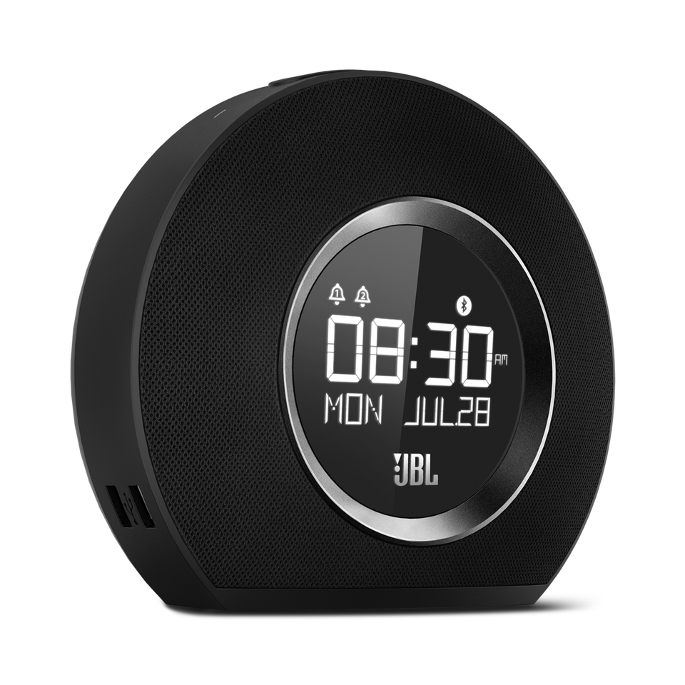 Horizon Hotel - Black - Bluetooth clock radio with USB charging and ambient light - Hero