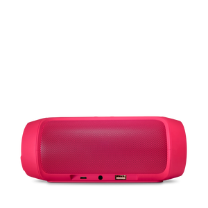 JBL Charge 2+ - Pink - Splashproof Bluetooth Speaker with Powerful Bass - Back