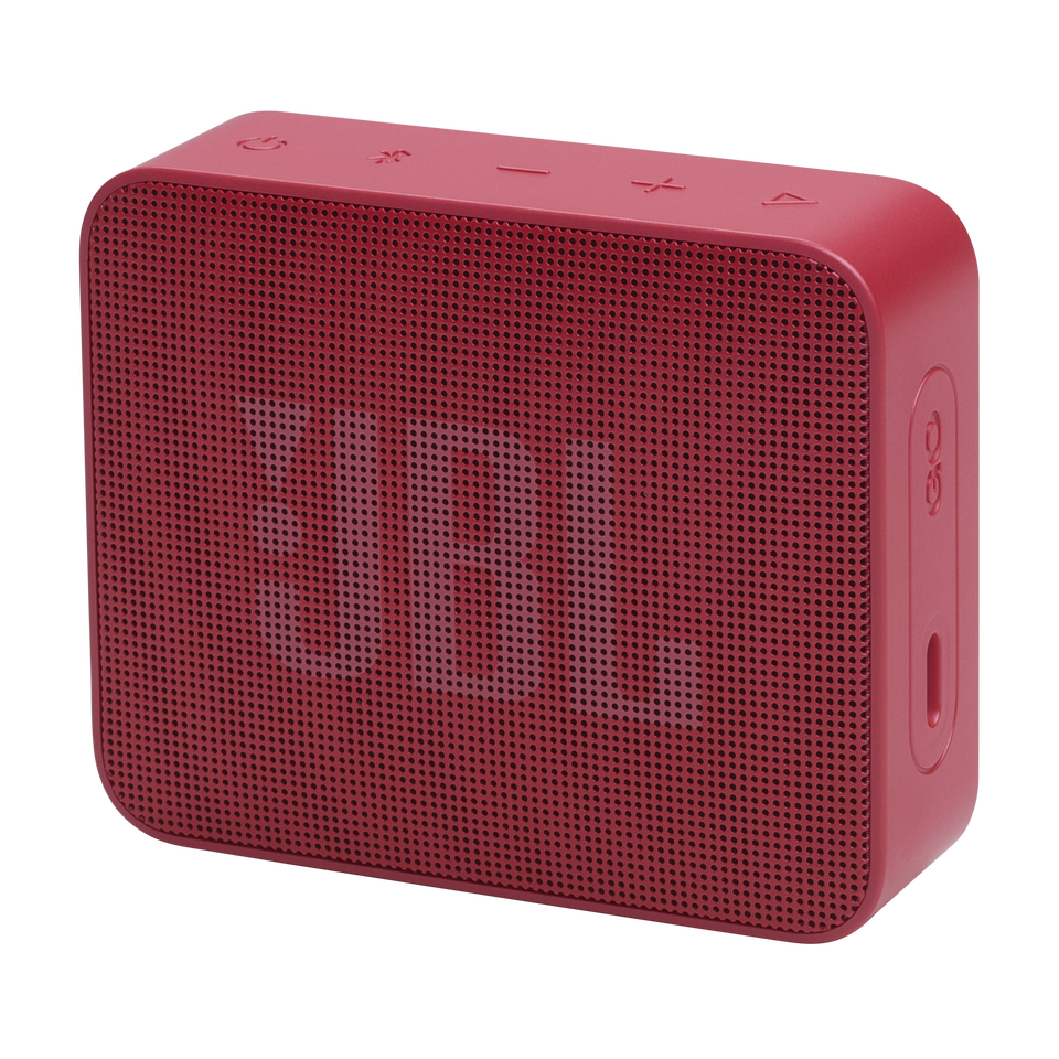 JBL Go Essential 2 - Red - Portable Waterproof Speaker - Hero