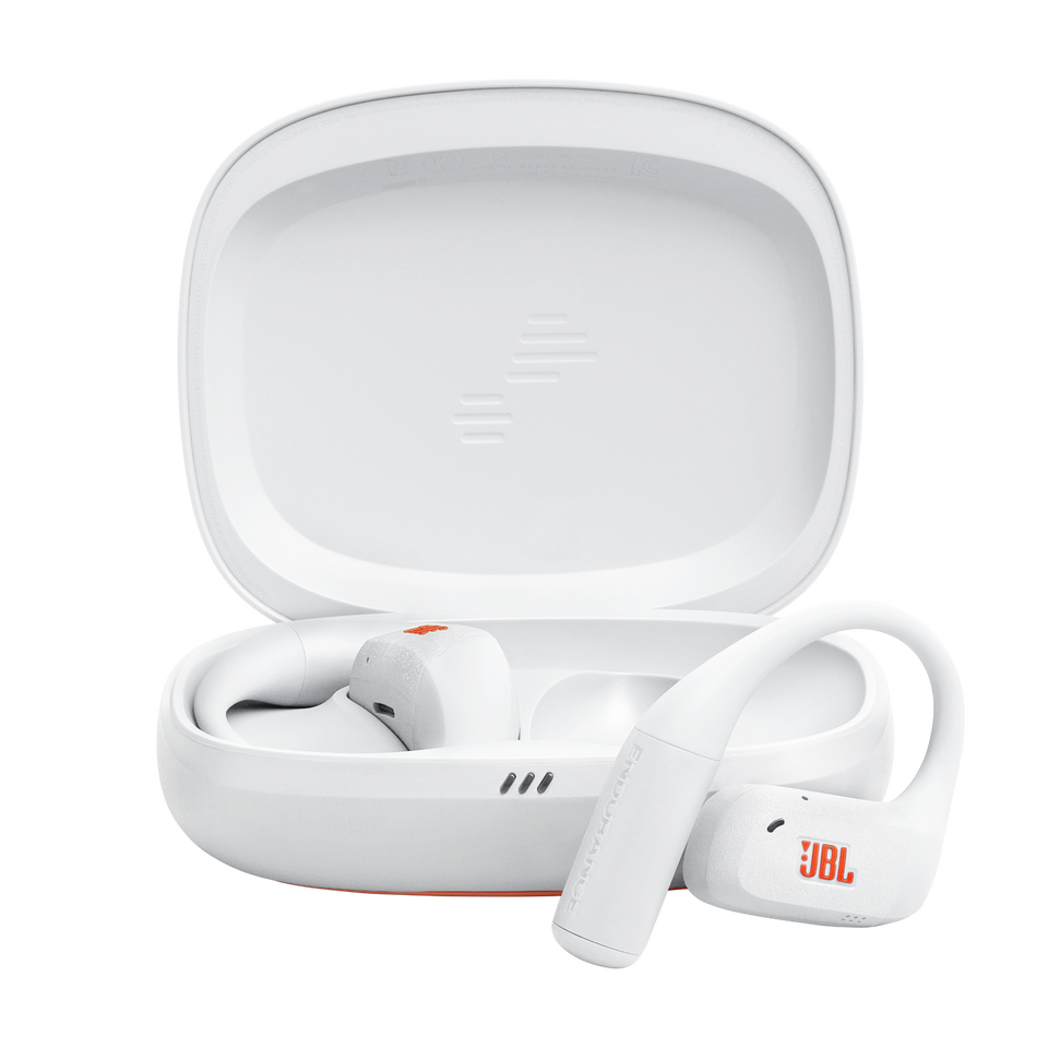 JBL Endurance Zone - White - True Wireless open-ear sport headphones - Hero