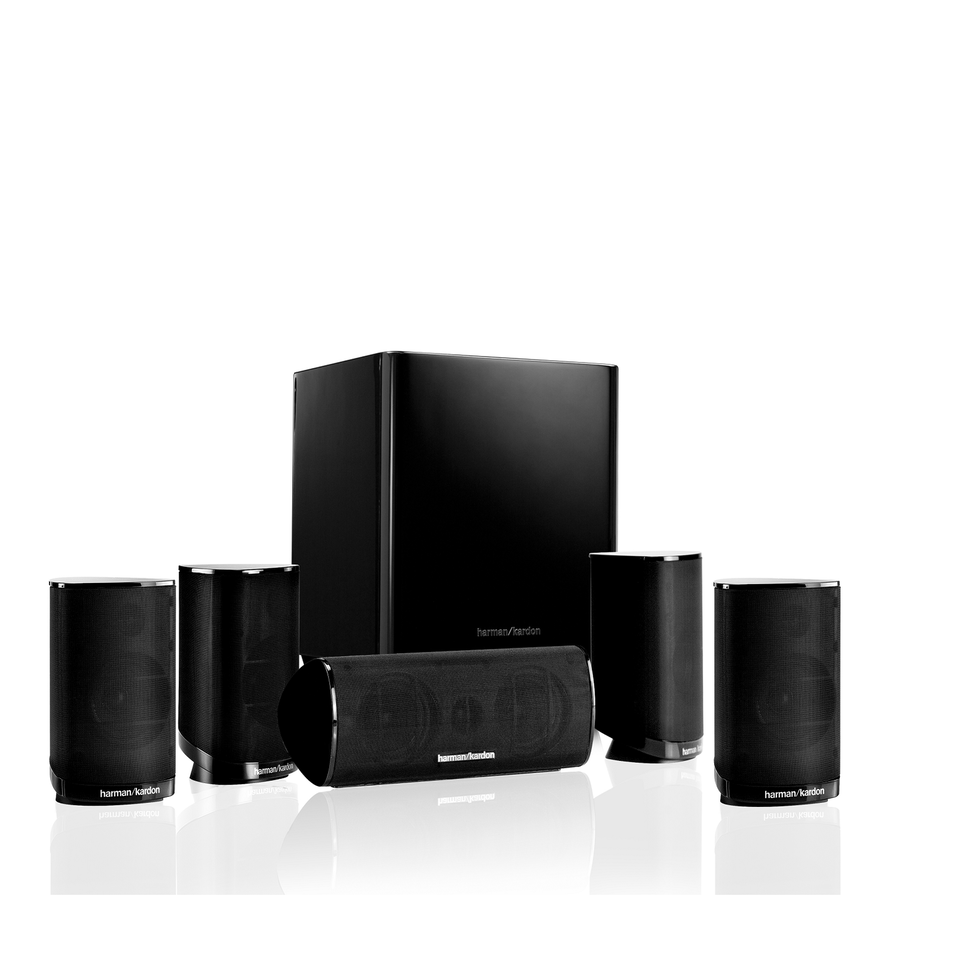 HKTS 9 - Black Lacquer - 5.1-channel home theater speaker system with powered subwoofer - Hero